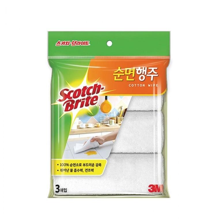 3M 스카치브라이트 3297 베이직 순면행주 3매