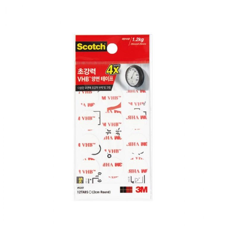 3M 스카치 520T 초강력 VHB 양면테이프 원형 (2cm)