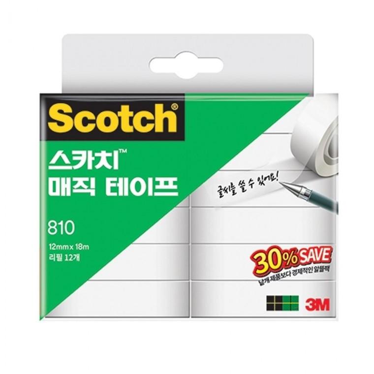 3M 스카치 매직테이프 810R-12 (12mmx18m) 세이빙팩