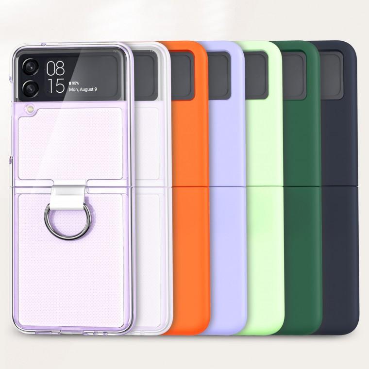 [후니케이스] 갤럭시 Z플립3/4/5/6/7 스마트 링 하드 실리콘 케이스 7종