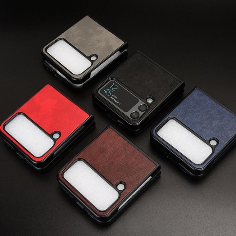 [후니케이스] 갤럭시 Z플립1/2/3/4/5/6/7 빈티지 레더케이스 고급스러운 가죽케이스 5종