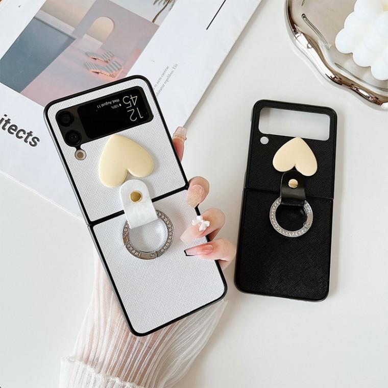 [후니케이스] 갤럭시 Z플립3/4/5/6/7 하트 스마트링 케이스 2종