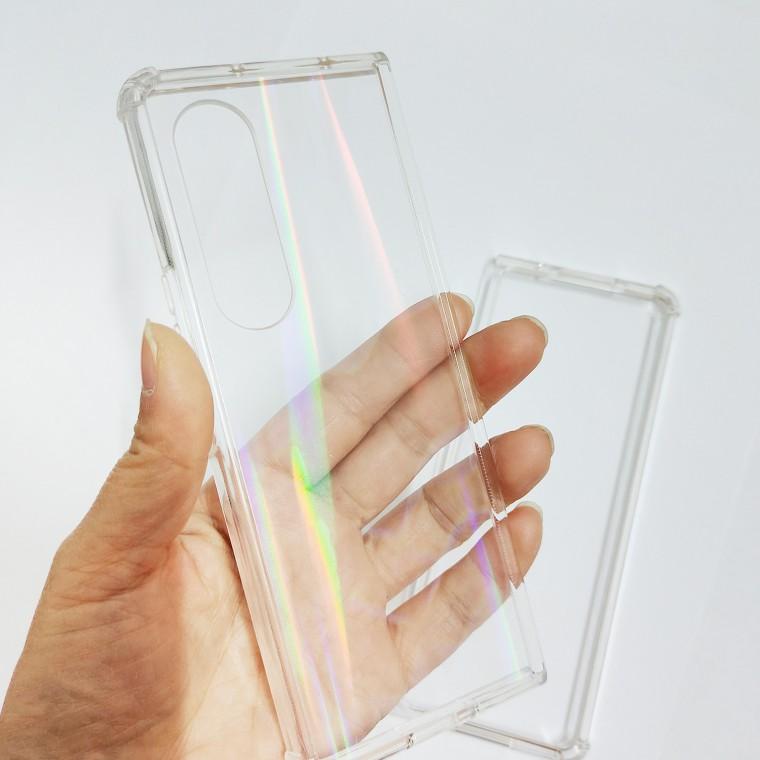 [후니케이스] 갤럭시 Z폴드3/4/5/6/7 오로라 범퍼 투명 케이스