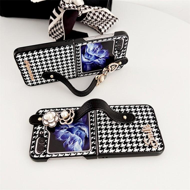 Z플립 블랙 위시 스트랩 고리 케이스 z플립3 z플립4 z플립5