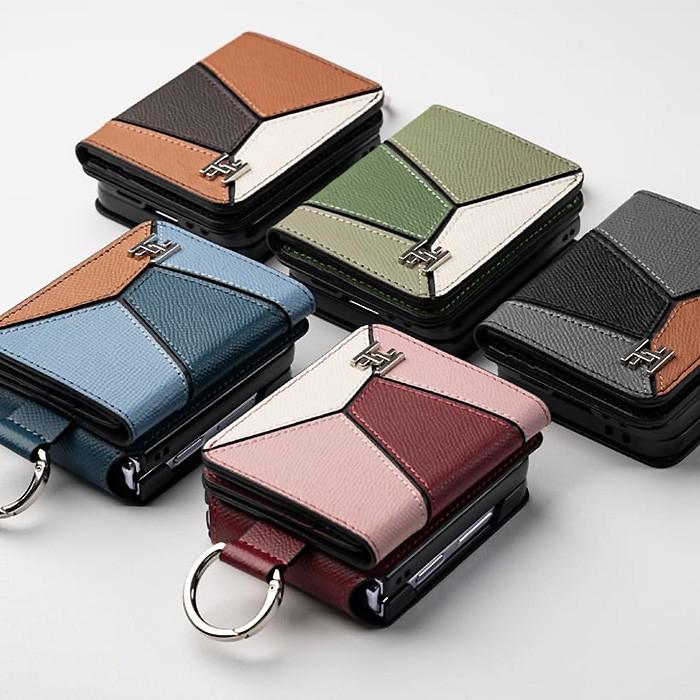 라피네 콤비 천연소가죽 Z플립/3/4/5/6/7 다이어리 케이스