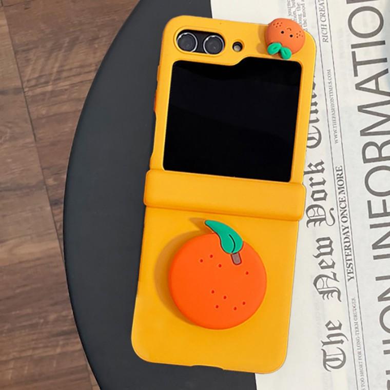 Z flip5/Z flip6 SF CAP 힌지 커버 오렌지 스마트톡 케이스