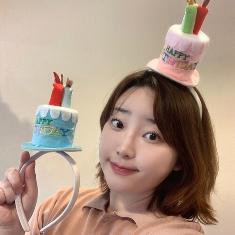 생일 캔들 머리띠 핑크 블루 행사 소품