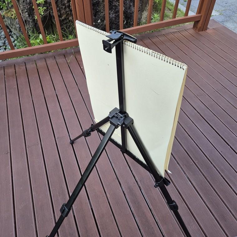 휴대용 접이식 금속 이젤 파우치 포함