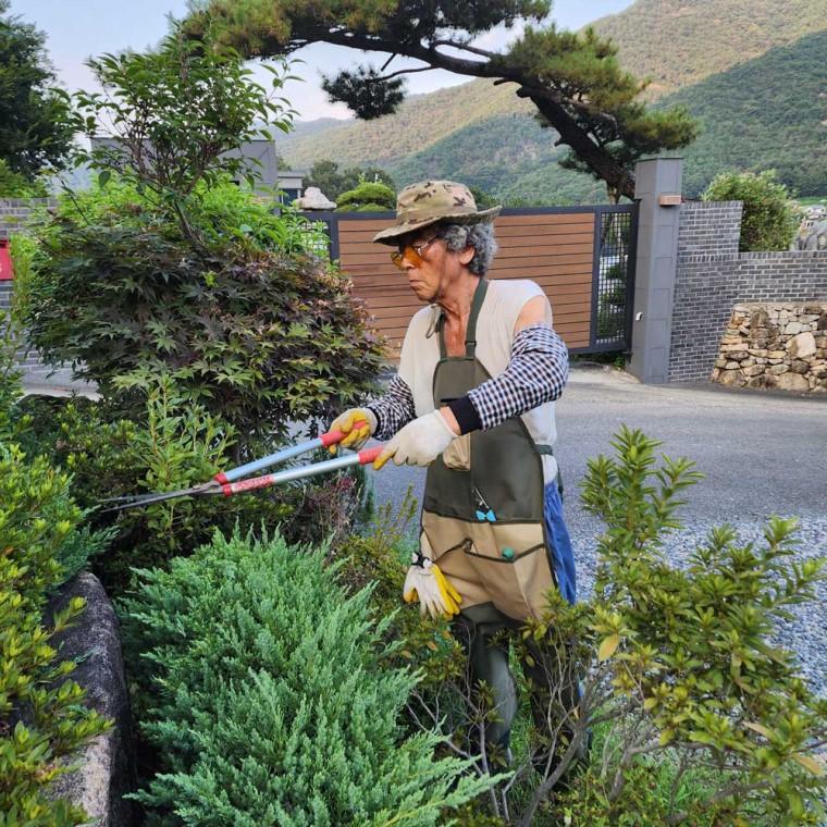 벌초 정원 잔디깍기 옥스포드 천 앞치마