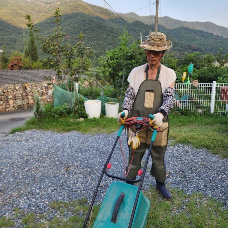 작업용 옥스포드 포켓 천 앞치마 벌초 정원 잔디깍기
