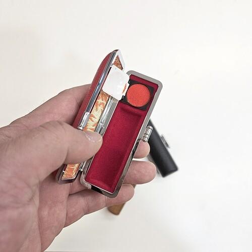 고급 가죽마감 인주내장형 도장 케이스