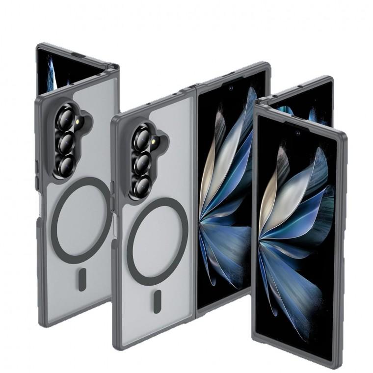 풀커버 갤럭시 Z 폴드 7 실리콘 하드 케이스 오토 한지 보호 투명