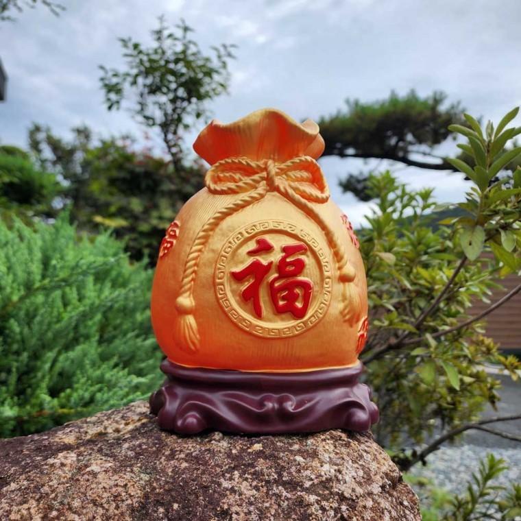 빅사이즈 황금 복주머니 저금통 개업선물