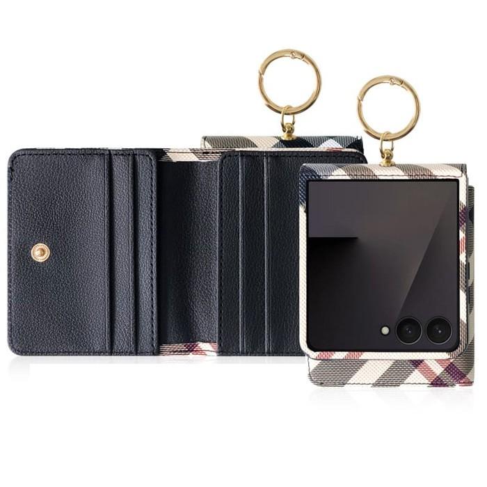 맥스 체크 월렛 Z플립4/5/6/7 지폐수납 다이어리 케이스 K