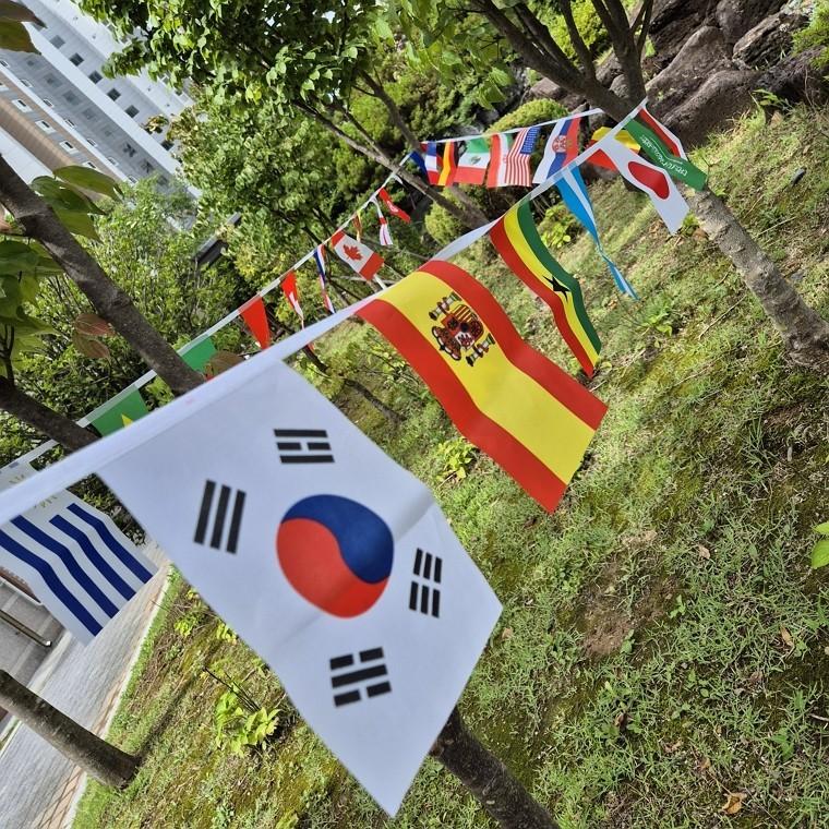32개국 만국기 세계 깃발 축제 행사 운동회