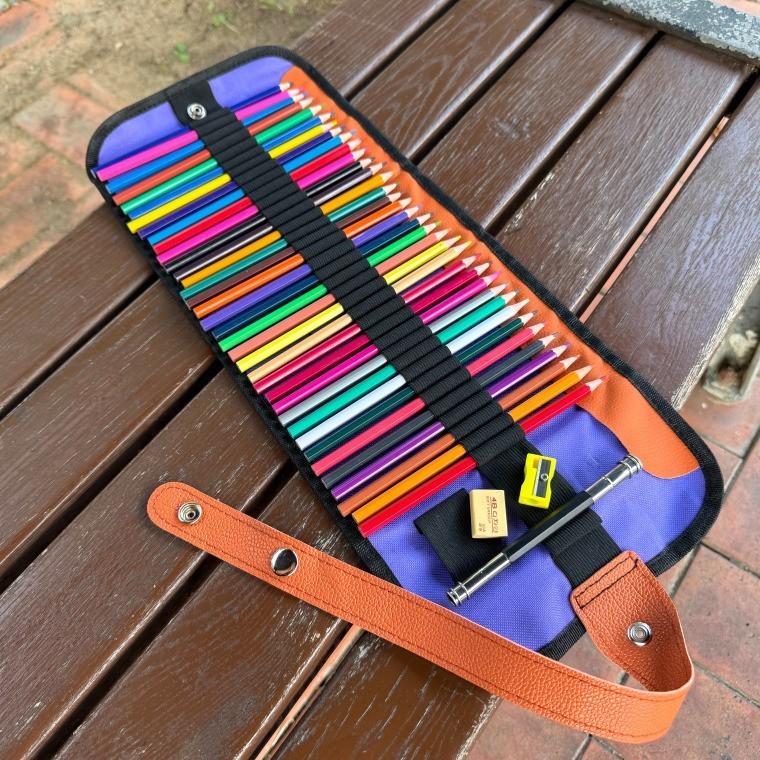 36색 유성 색연필 롤파우치 세트 색칠놀이