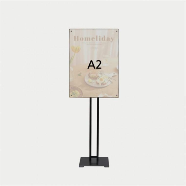 자석식 사인스탠드 A2 슬림2기둥 공지사항게시판 메모꽂이 상가안내판