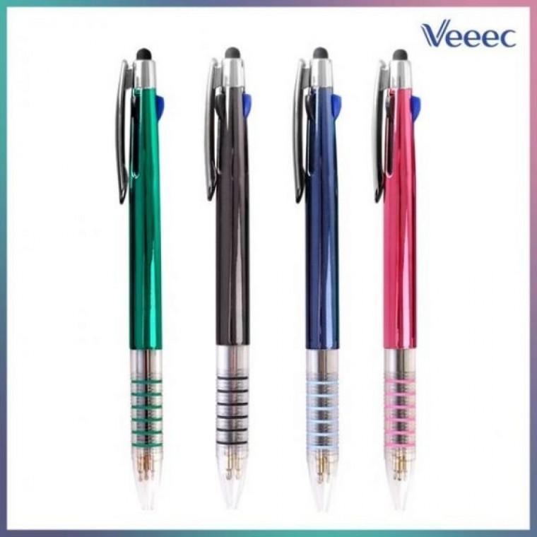 히트3색(6링) 볼펜 X 100개 (0.7mm) UV니들터치