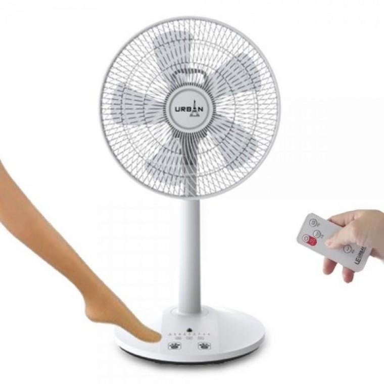 5엽날개 스탠드 리모콘선풍기 발터치 14형 어반E55FR 리모컨 선풍기