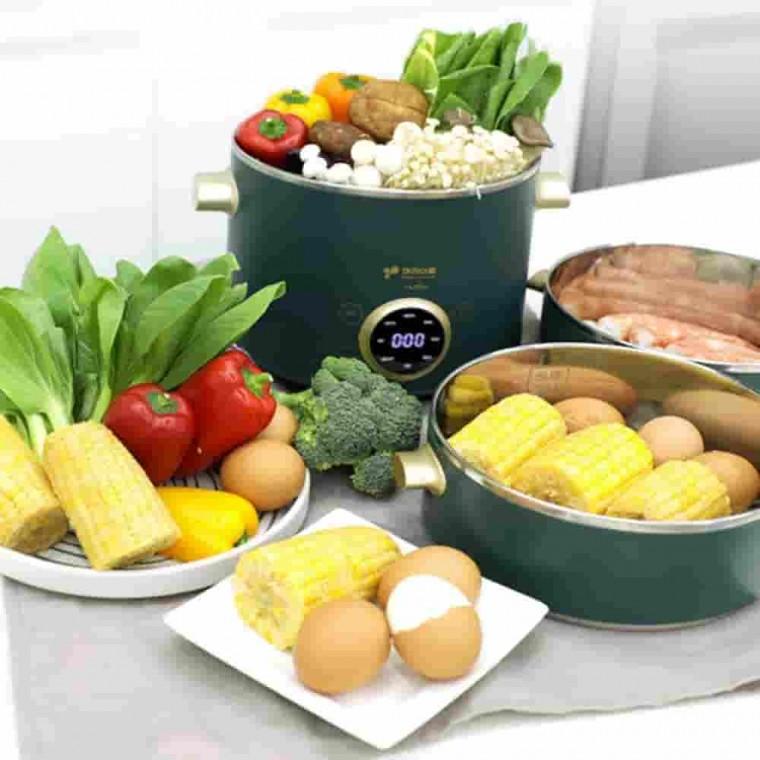 전기찜기 3단분리세척 만두찜기 전골냄비 어묵탕냄비 계란찜기 샤브샤브냄비