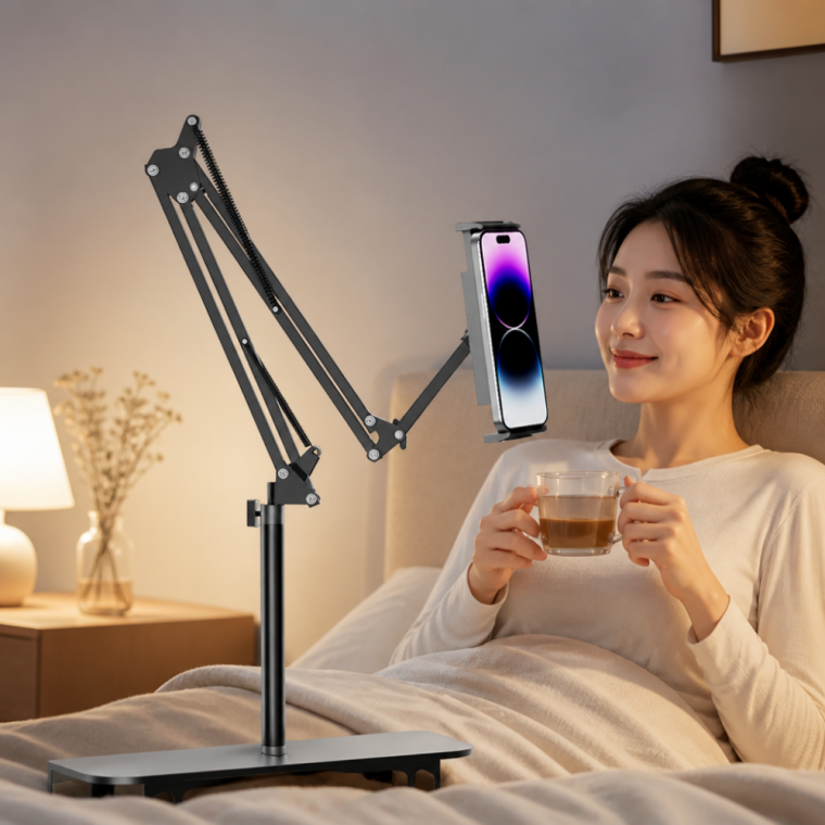 스마트폰 침대 거치대 4단 틈새 스탠드 2WAY