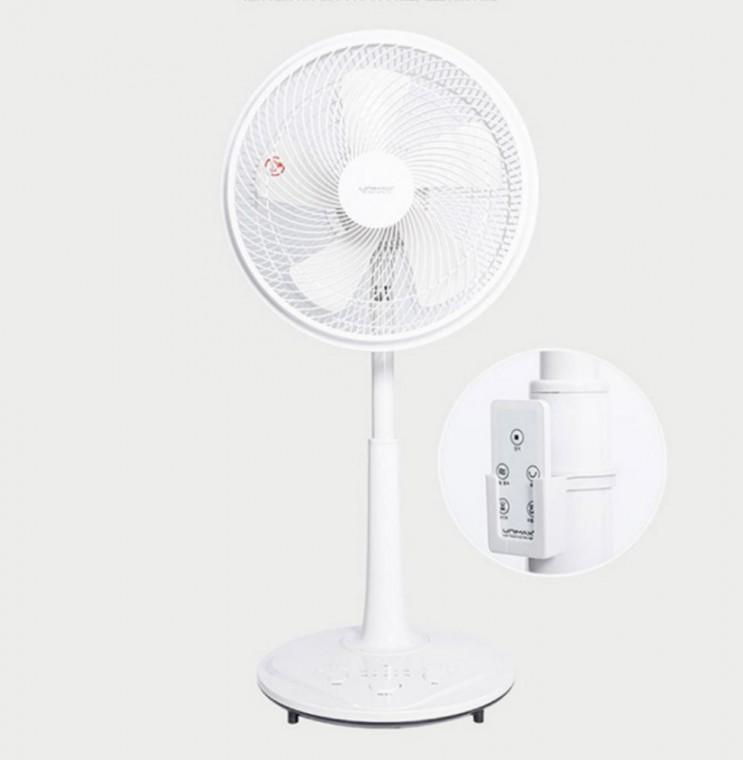 화이트 14인치 5엽 리모컨 발터치 서큘레이터 선풍기