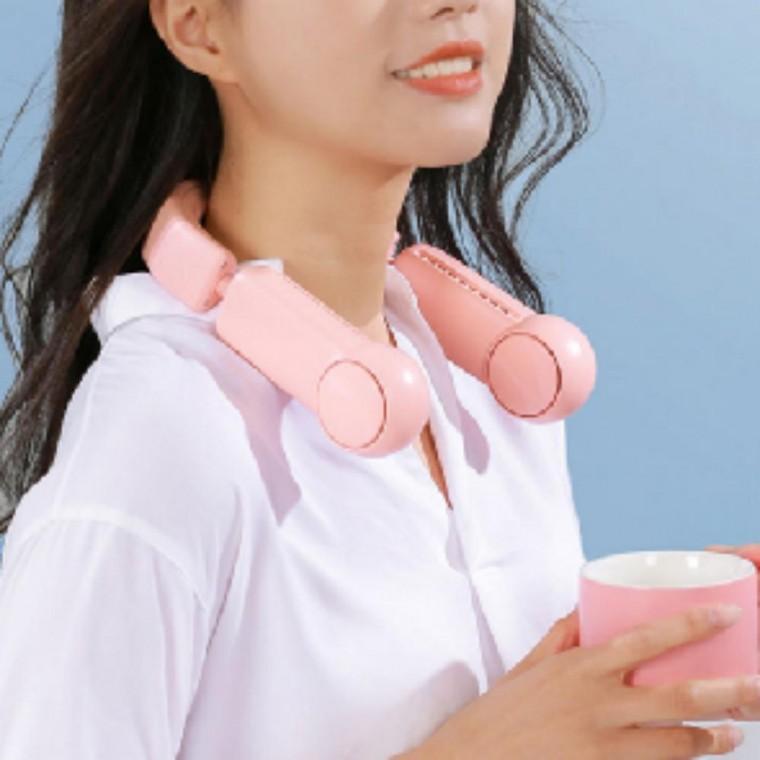 목걸이선풍기 냉각 미니 선풍기 핸디 휴대용 넥튜브 목풍기 노이즈캔슬링 목걸이