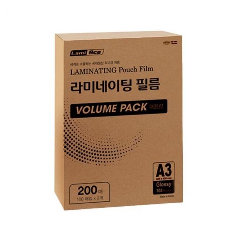 코팅필름 (100mic/A3/200매) 라미에이스 볼륨팩