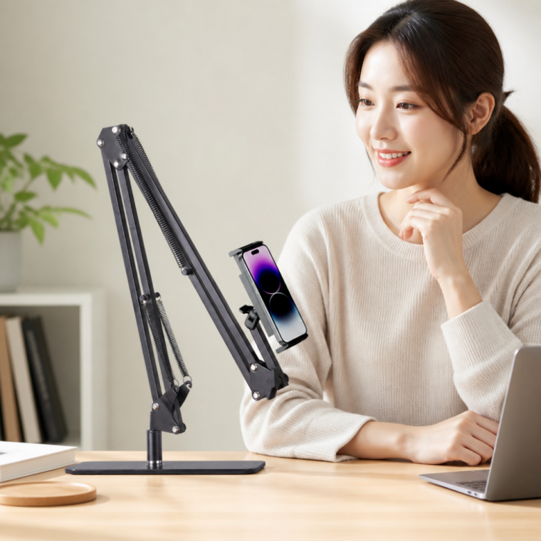 스마트폰 휴대폰 3단 자바라 거치대 2WAY 틈새 활용 스탠드