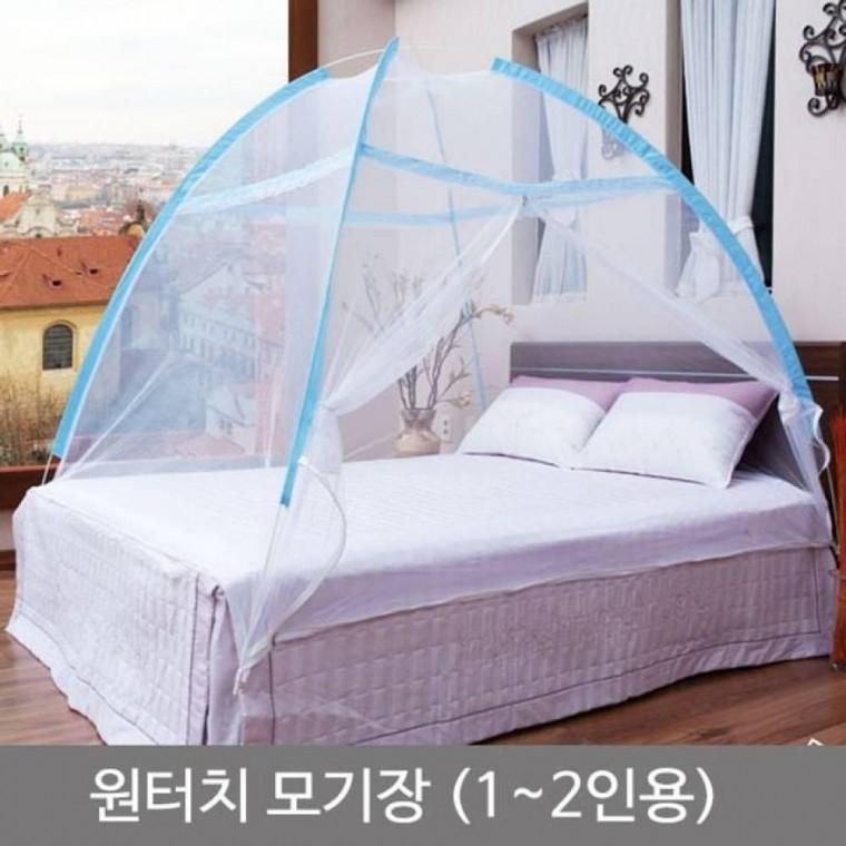 침대용 어린이 원터치 돔형 1인용 모기장 텐트 2인용