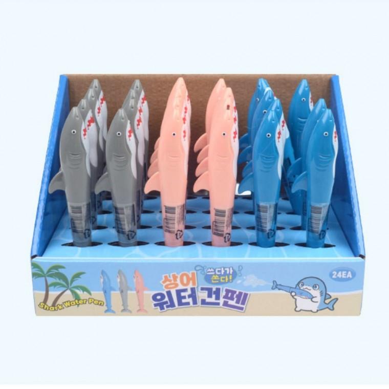 플유 상어 워터건 펜 한박스 24개입 워터건 물총놀이 물놀이 볼펜