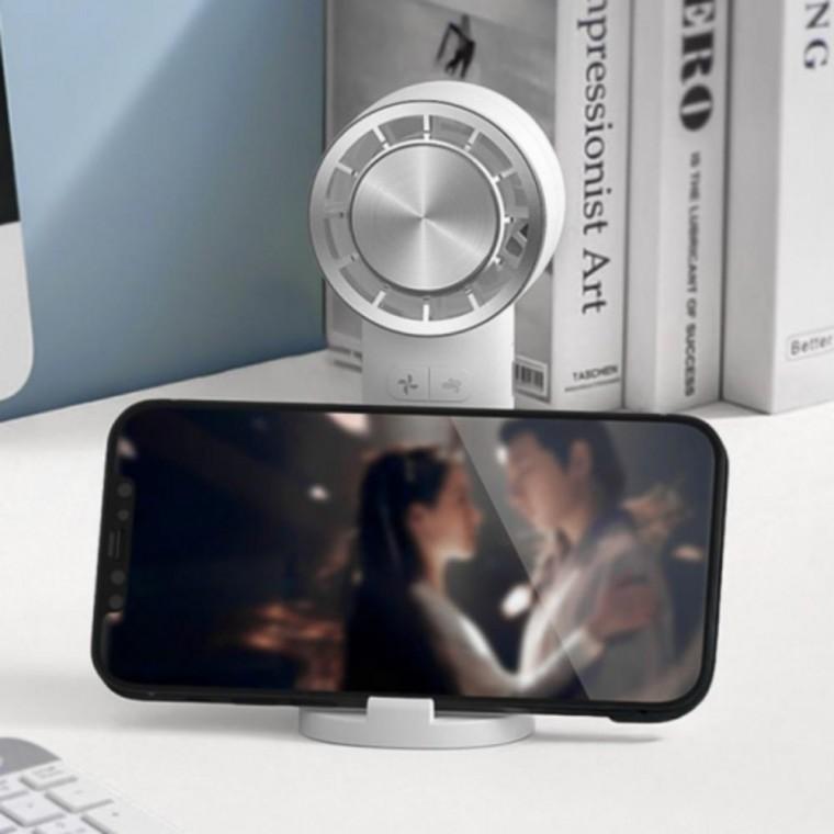 초고속 냉각 선풍기 핸드폰 베이지 거치 2000mAh 손