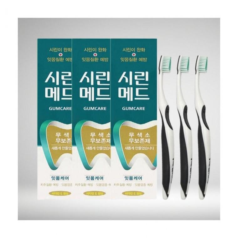 루미나D 시린메드 검케어 치약 125gx3개+칫솔3개