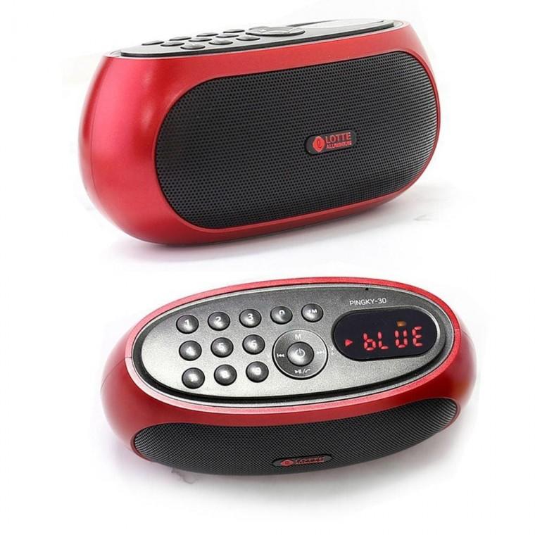 블루투스 스피커 USB MP3플레이어 라디오 FM 마이크로 SD카드 롯데