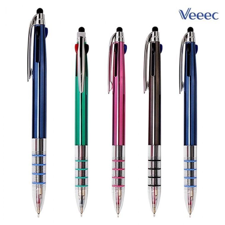 비크 나노젯3색 UV터치 볼펜 0.7mm x 30개 형볼펜 나노젯3색UV터치볼펜 형 저가 다색