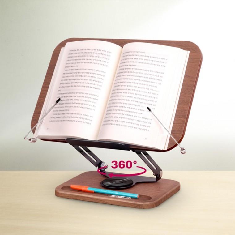 아카데미 원목 회전 360도 독서대 높이조절 각도조절 MW-684