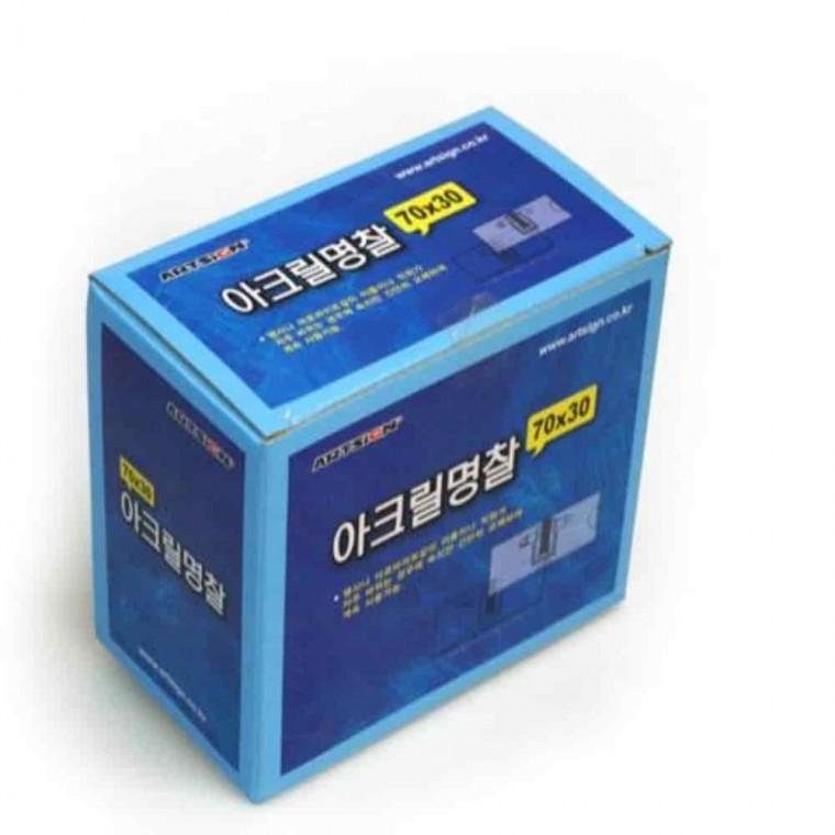 옷핀형명찰 명찰집게 이름표케이스 아크릴명찰 50개 70x30