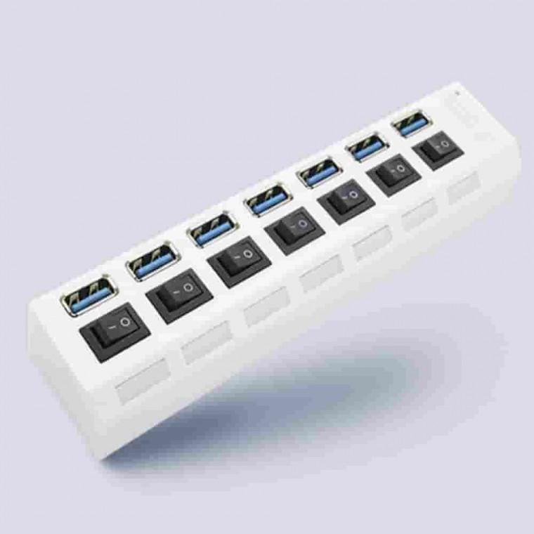USB 3.0 개별스위치 7포트 USB허브 USB충전포트 멀티USB허브 USB충전허브 USB멀티포트 무전원USB허브