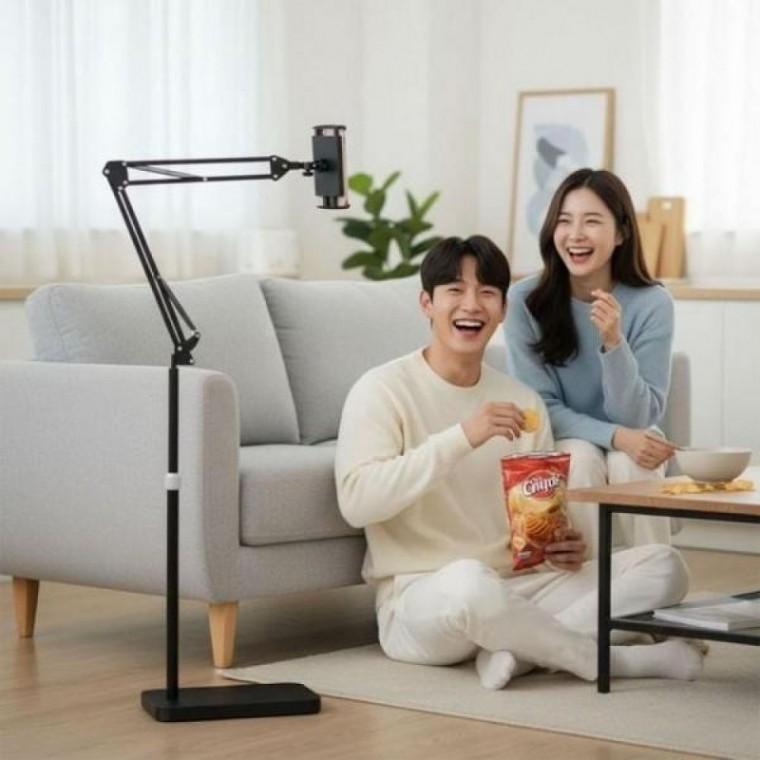 휴대폰 책상옆거치대 영상감상거치대 소파거치대 관절형홀더 암홀더 침대 거치대 소파 스탠드형 높이조절