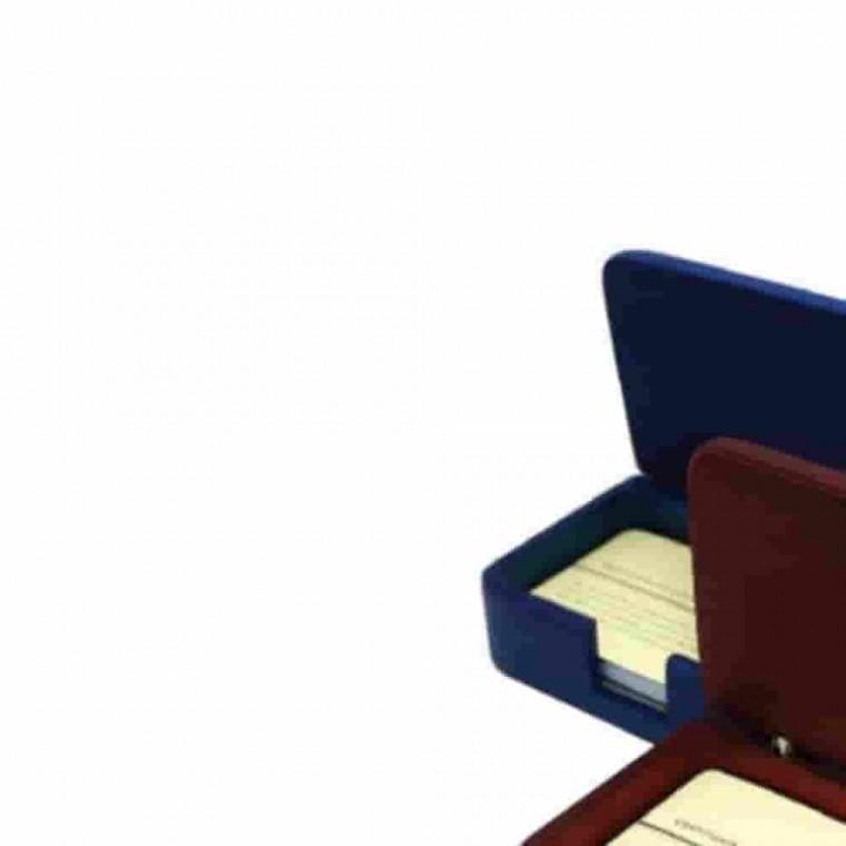 원목 탁상용 명함케이스 다크블루 명함박스 고급명함케이스 명함보관함 명함꽂이
