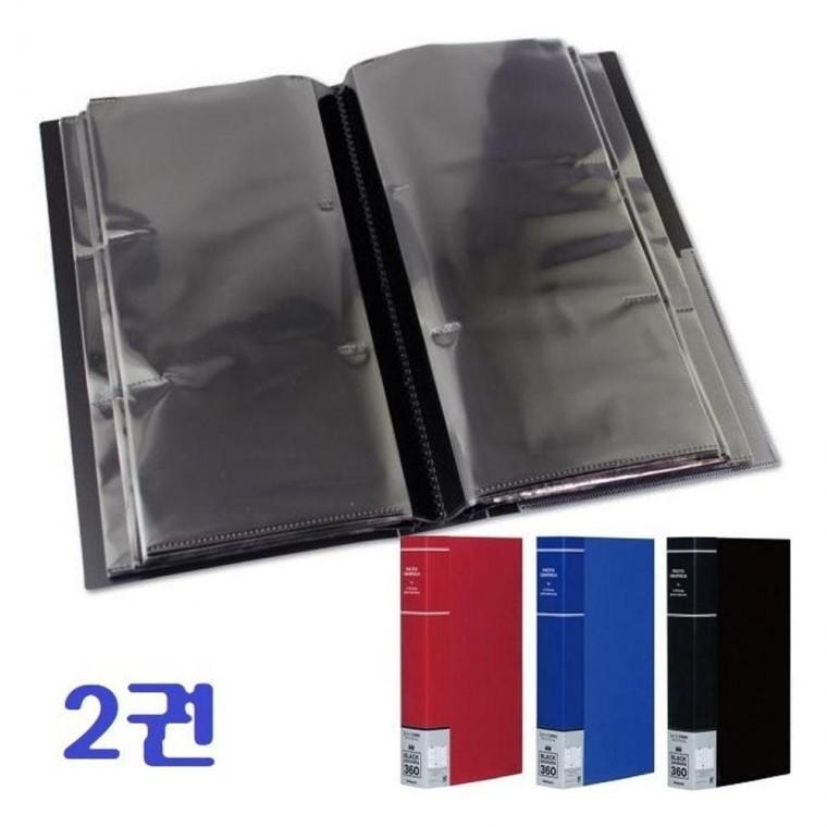 나카바야시 L판(3x5) 360장 대용량 3단 포켓앨범 2권