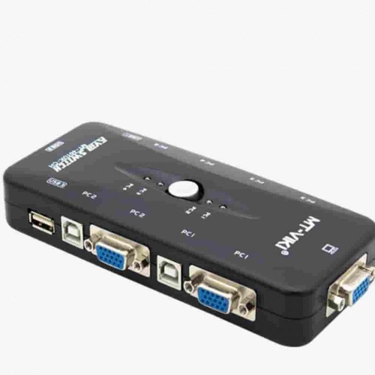 4대1 KVM 선택분배기 모니터분배기 키보드마우스공유 화면전환기 컴퓨터분배기 화면공유기