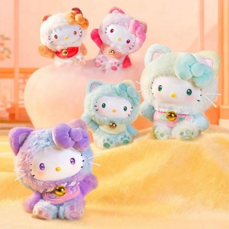 행운 고양이 미니 피규어 장식용 수집 시리즈