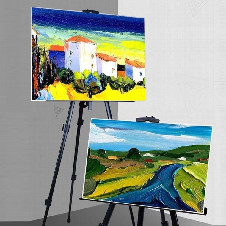 휴대용 철제 이젤 미술용 실내외 그림 거치대 휴대용이젤 도구 야외 그리기 취미 생활