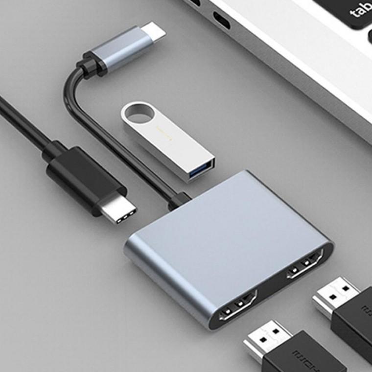 HDMI 2in1 C타입 듀얼 모니터 분배기 변환 젠더 케이블