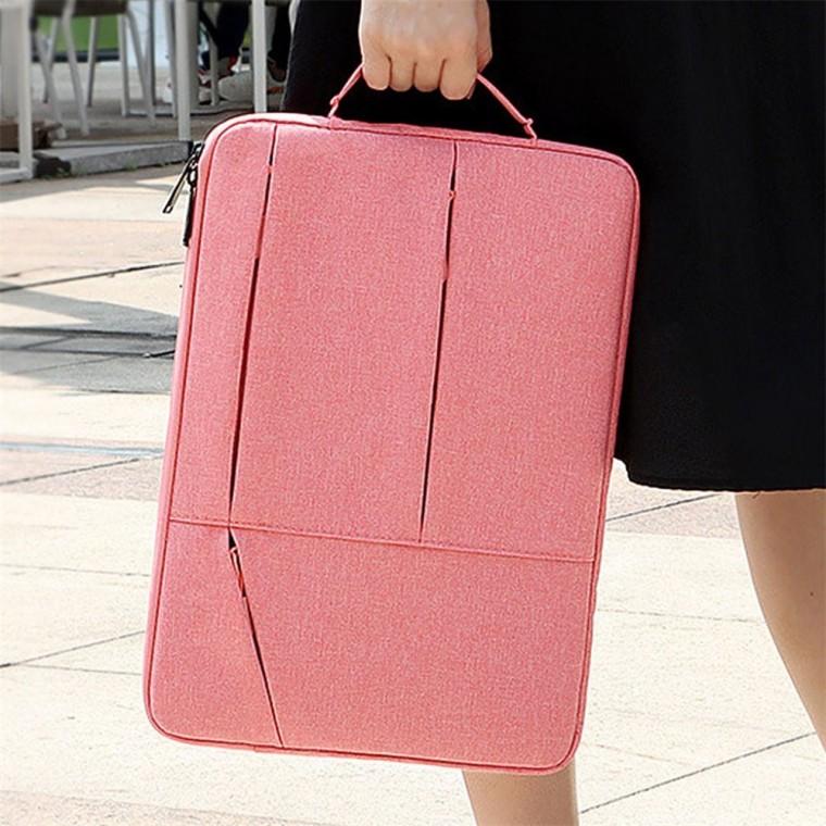 손잡이 노트북 파우치 39x27cm 핑크 노트북파우치15.6인치 16인치노트북파우치 15인치노트북파우치