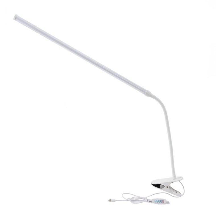 플렉시블 LED 집게 스탠드 58cm 화이트 블루라이트차단 3색모드 밝기조절 밝기조절led스탠드 집게led스탠드