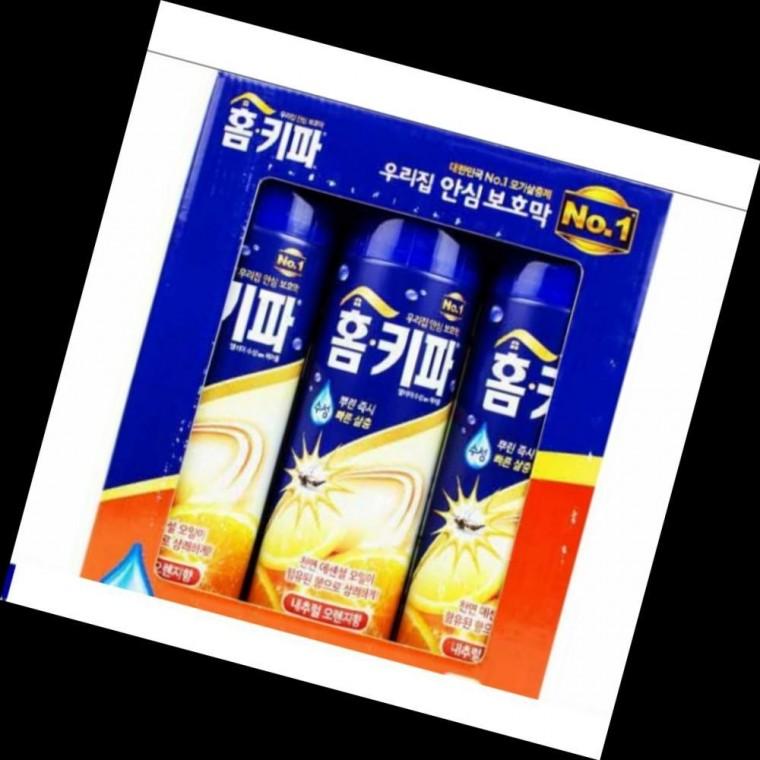 뿌리는 모기약 스프레이 모기 퇴치 알파 에어졸 500ml x 3개입 내추럴오렌지향