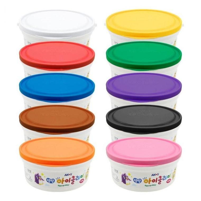 아모스탱탱아이클레이 400g 낱색 10색 38661 아모스 글라스데코 딱풀 아이클레이 문구 종이나라