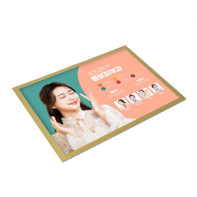 A3 간편교체 자석프레임 광고 알림판 5p세트 골드